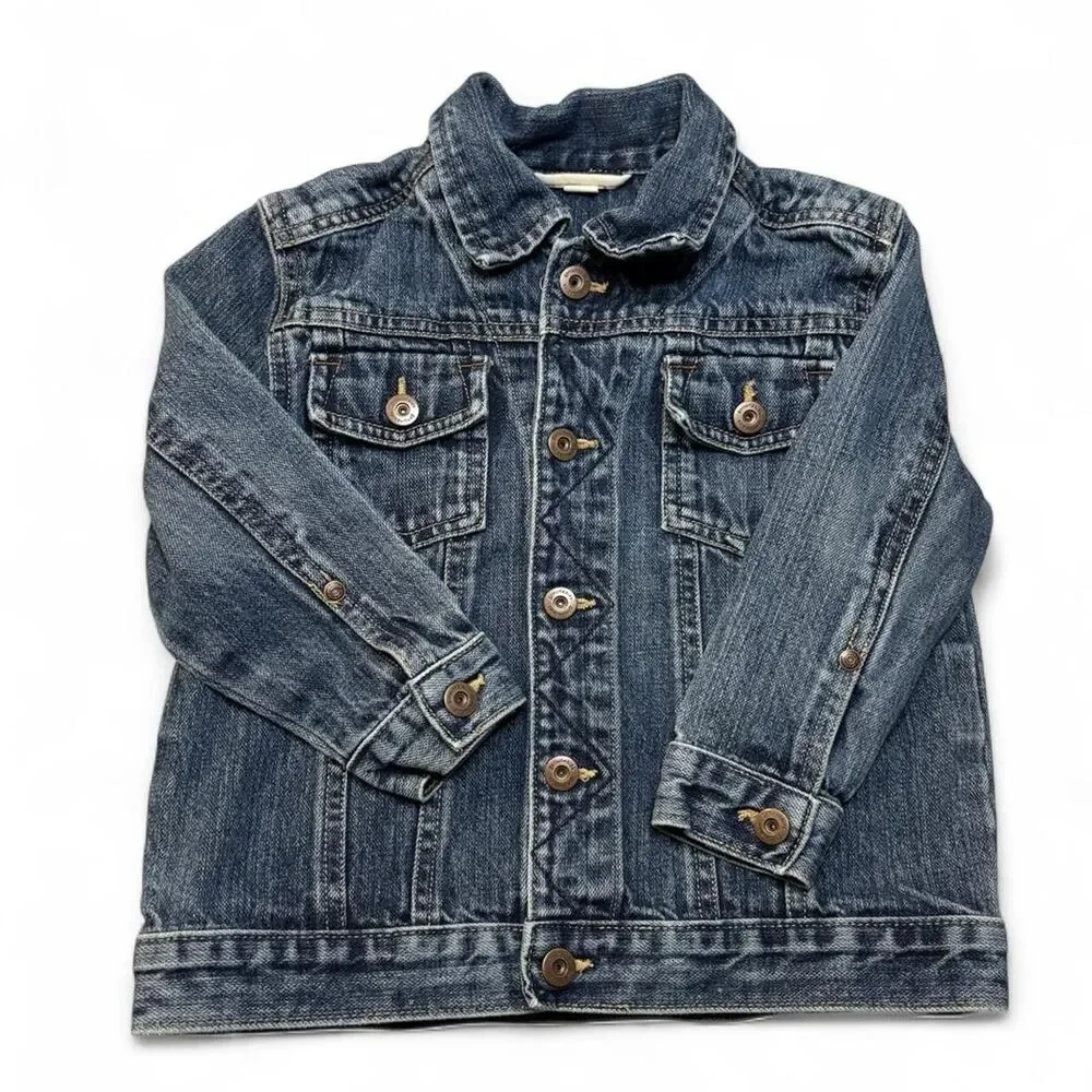 Oshkosh Genuine Kids 3T Denim Jacket Kids Blue Jean Jacket Button Front